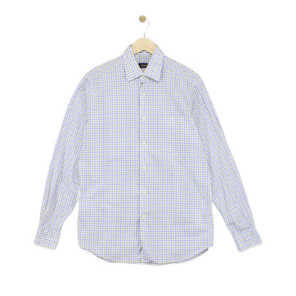 Mens Check Shirt Business Button Up