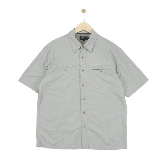 Mens Hiking Shirt Short Sleeve Button Up Lightweight