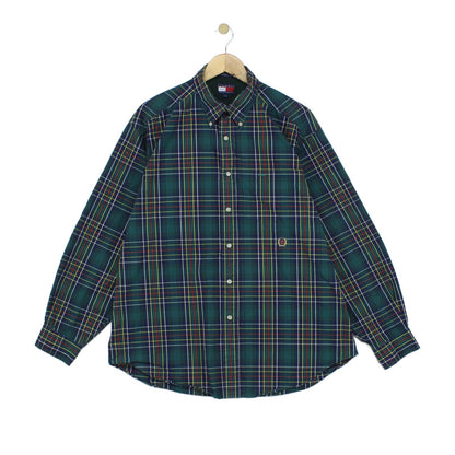 Mens Plaid Shirt Button Up Long Sleeve