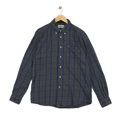 Mens Plaid Shirt Button Up Long Sleeve
