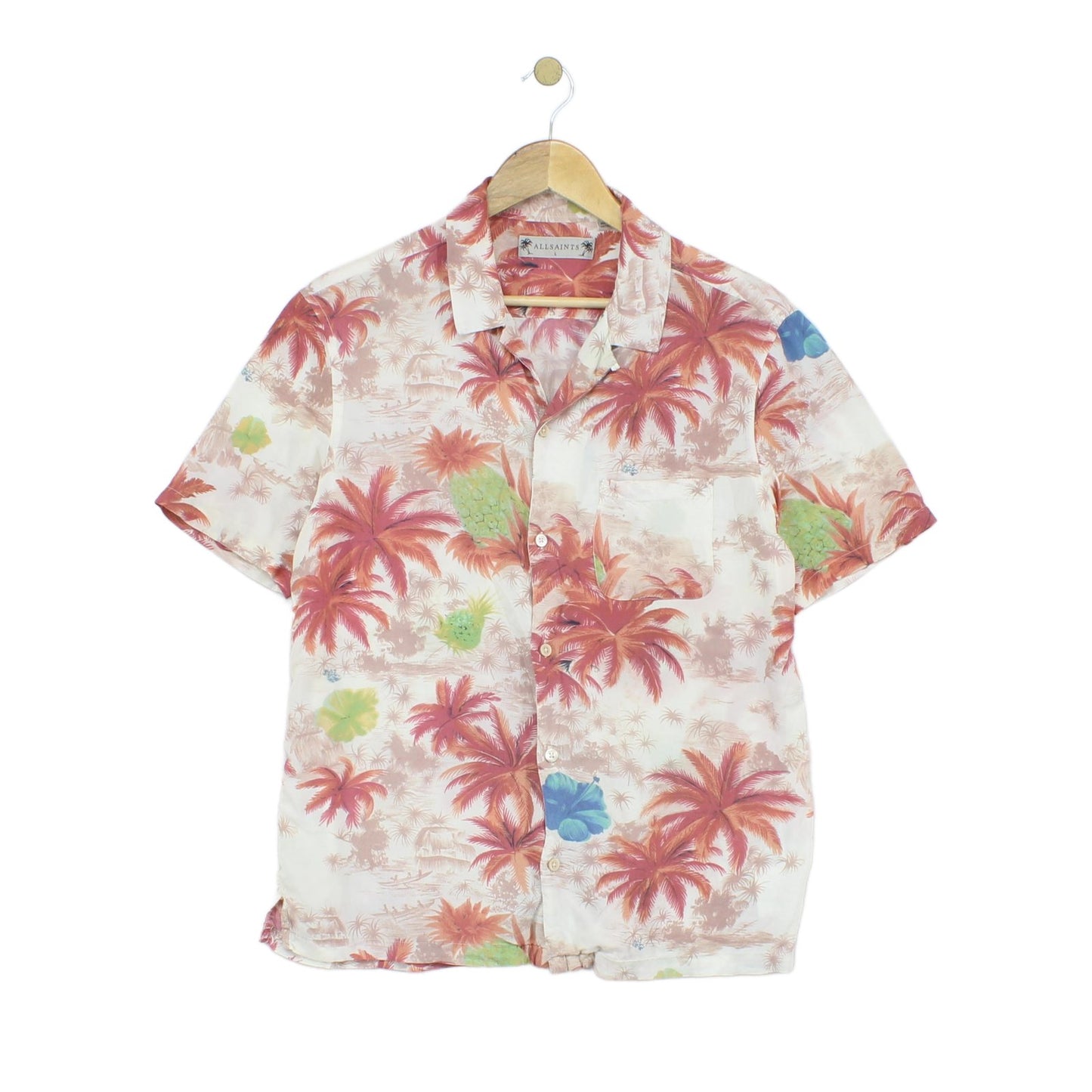 Mens Viscose Shirt Hawaiian Short Sleeve