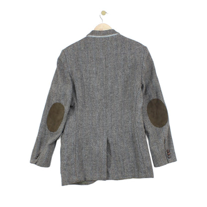 Mens Harris Tweed Blazer Usa Made Elbow Patches Classic