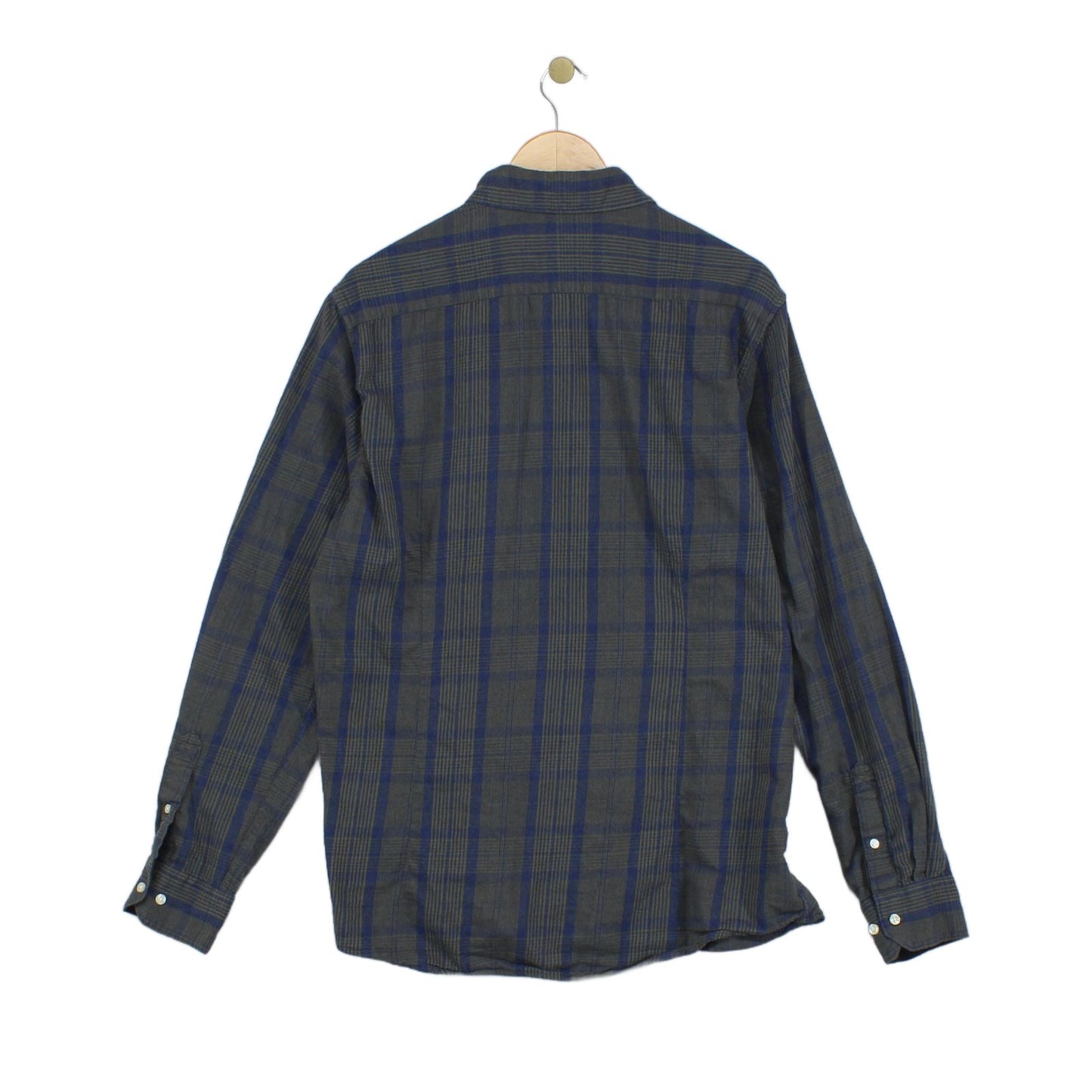 Mens Plaid Shirt Button Up Long Sleeve