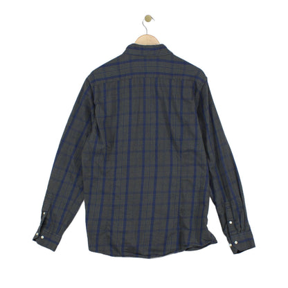 Mens Plaid Shirt Button Up Long Sleeve