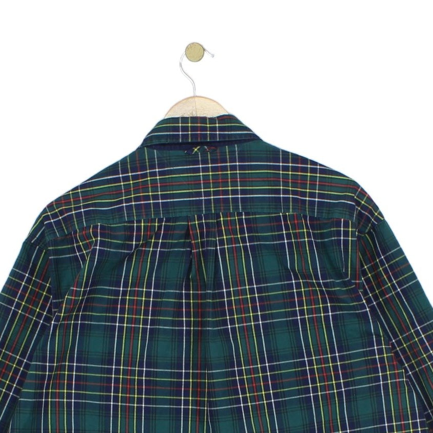 Mens Plaid Shirt Button Up Long Sleeve