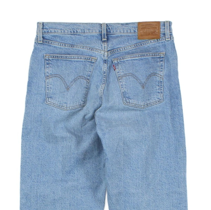 Womens Ribcage Straight Jeans Denim Classic Button Fly