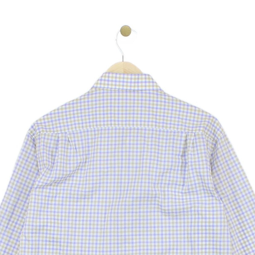 Mens Check Shirt Business Button Up