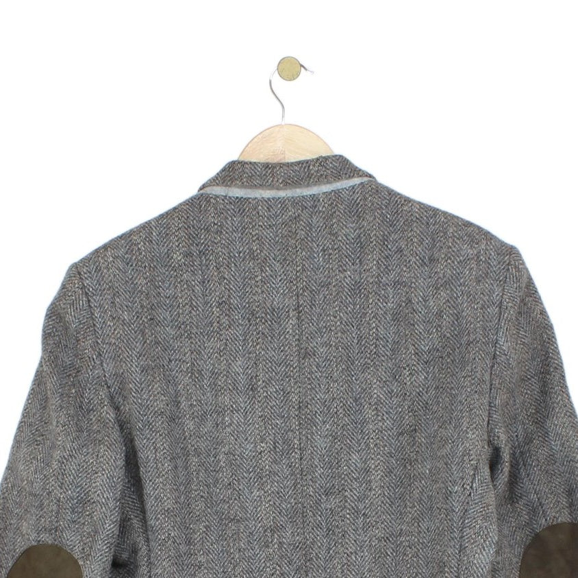 Mens Harris Tweed Blazer Usa Made Elbow Patches Classic