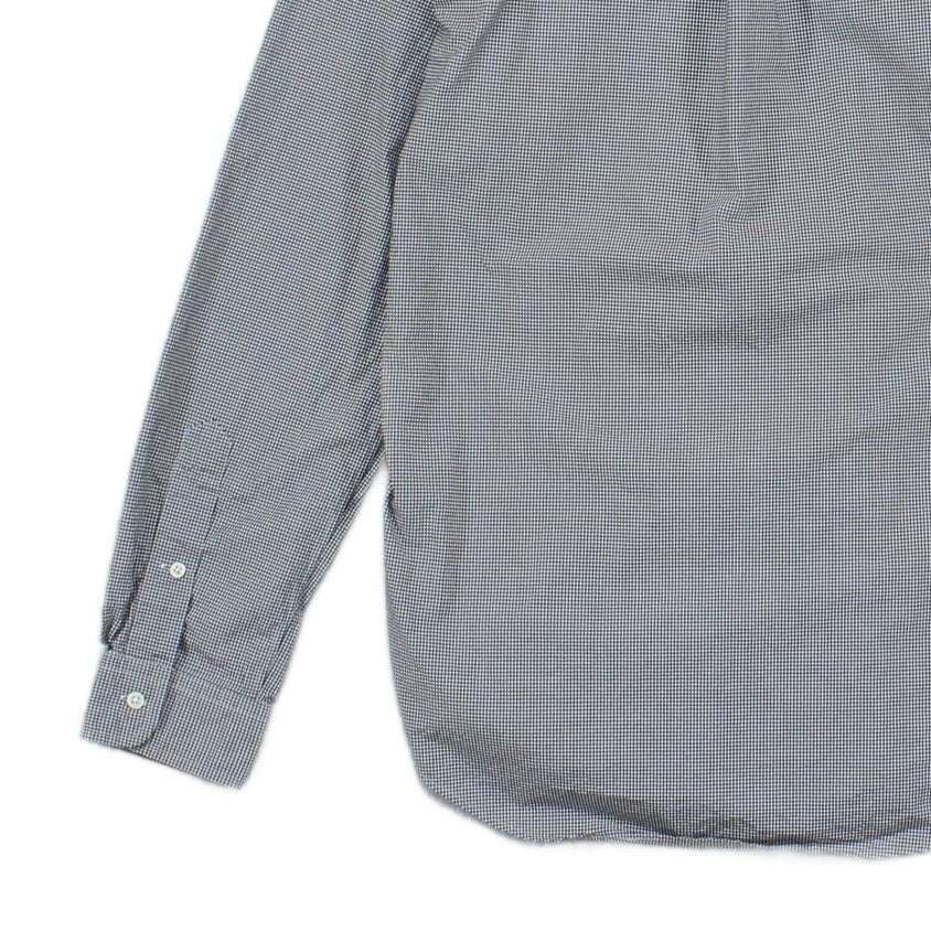 Mens Check Shirt Buttoned Slim Fit Long Sleeve