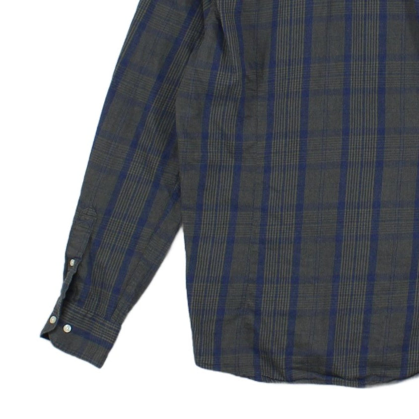 Mens Plaid Shirt Button Up Long Sleeve