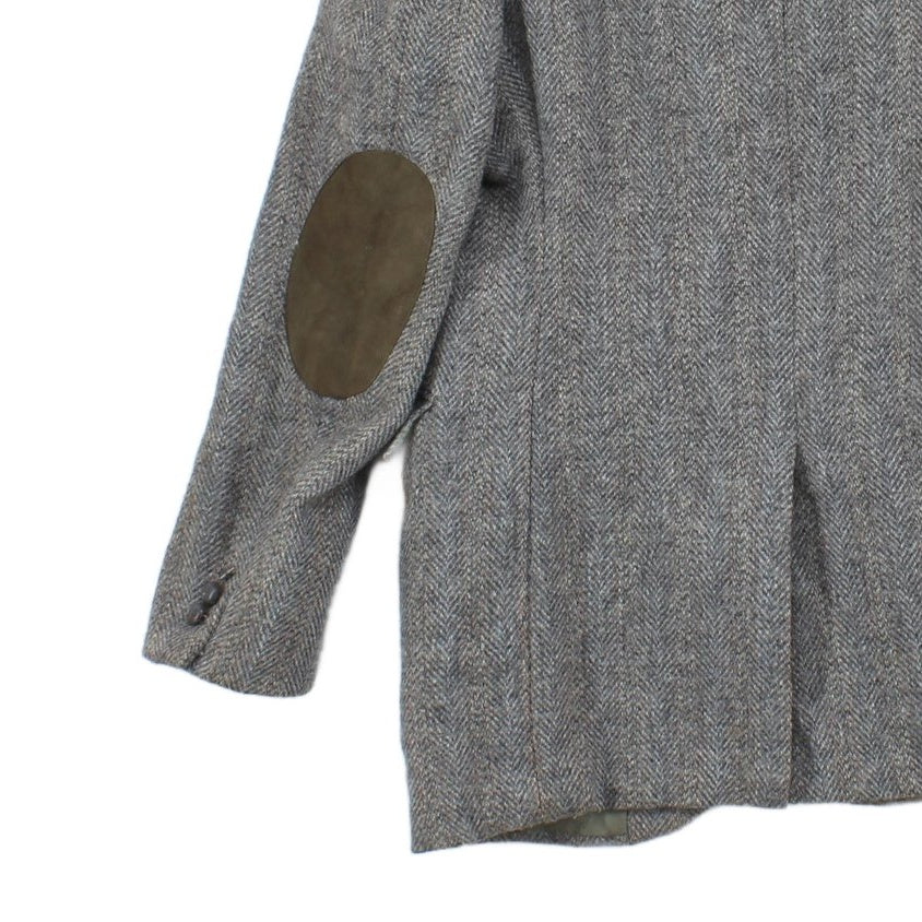 Mens Harris Tweed Blazer Usa Made Elbow Patches Classic