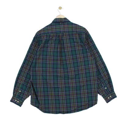 Mens Plaid Shirt Button Up Long Sleeve