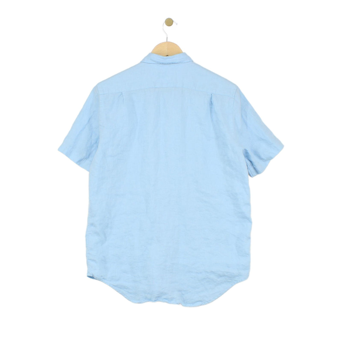 Mens Linen Shirt Button Down Short Sleeve Regular Fit
