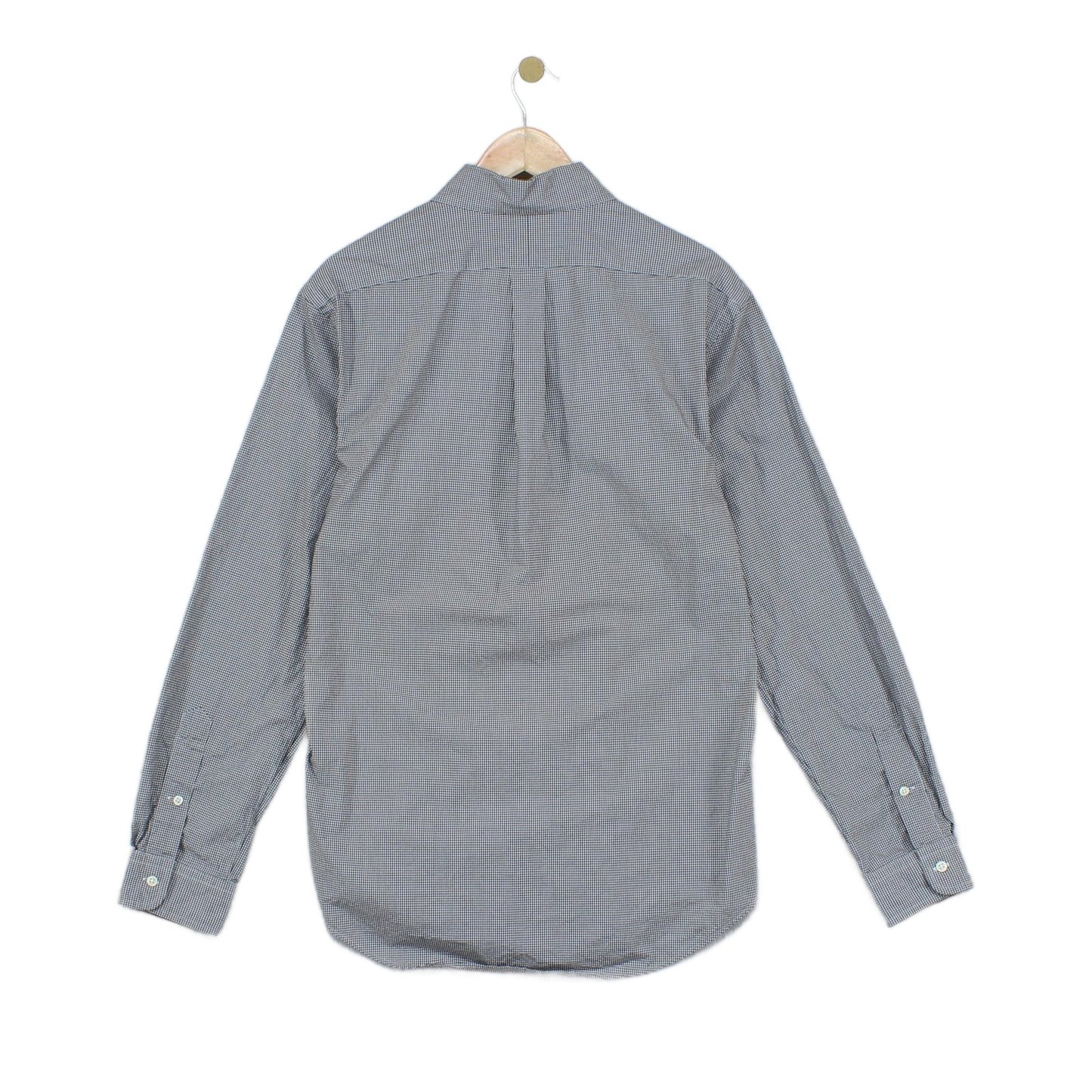 Mens Check Shirt Buttoned Slim Fit Long Sleeve