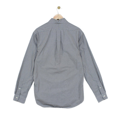 Mens Check Shirt Buttoned Slim Fit Long Sleeve