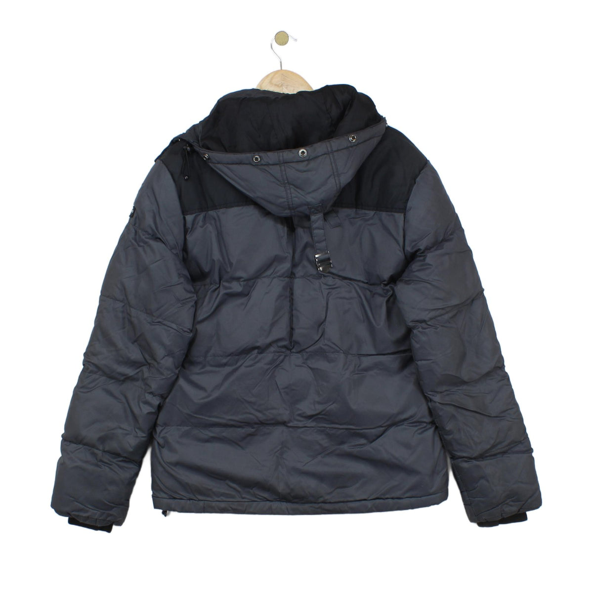 Mens Puffer Jacket Hooded Full Zip Winter