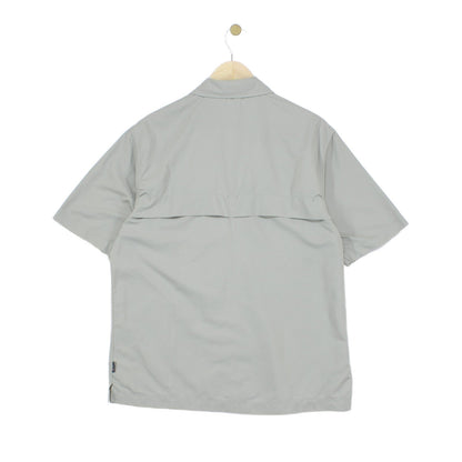 Mens Hiking Shirt Short Sleeve Button Up Lightweight