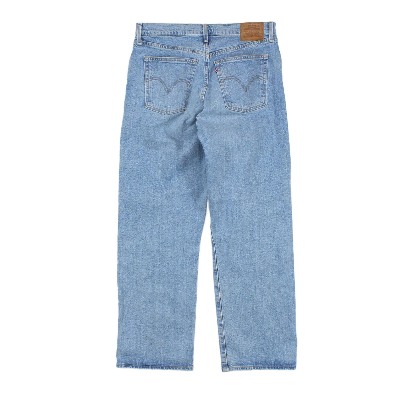 Womens Ribcage Straight Jeans Denim Classic Button Fly