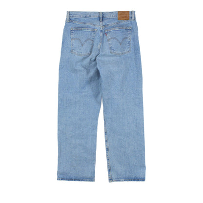 Womens Ribcage Straight Jeans Denim Classic Button Fly