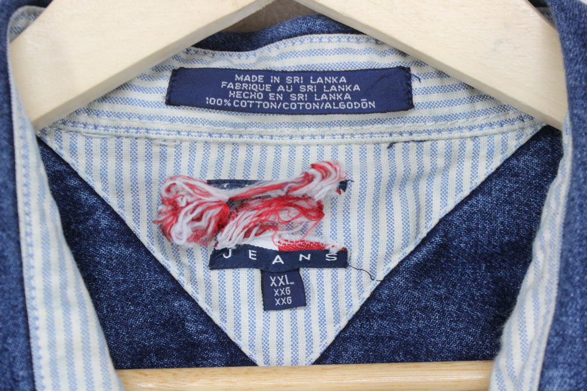 Mens Denim Shirt Long Sleeve Cotton