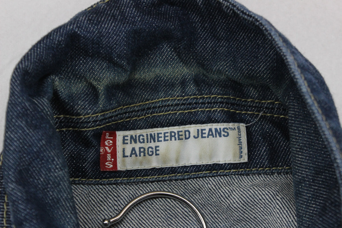 Mens Denim Jacket Snap Button