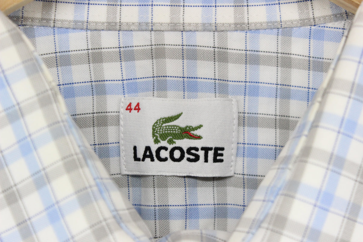 Mens Check Shirt Long Sleeve Button Up Cotton