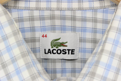 Mens Check Shirt Long Sleeve Button Up Cotton