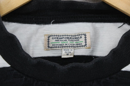 Mens Spell Out Sweatshirt Striped Crew Neck