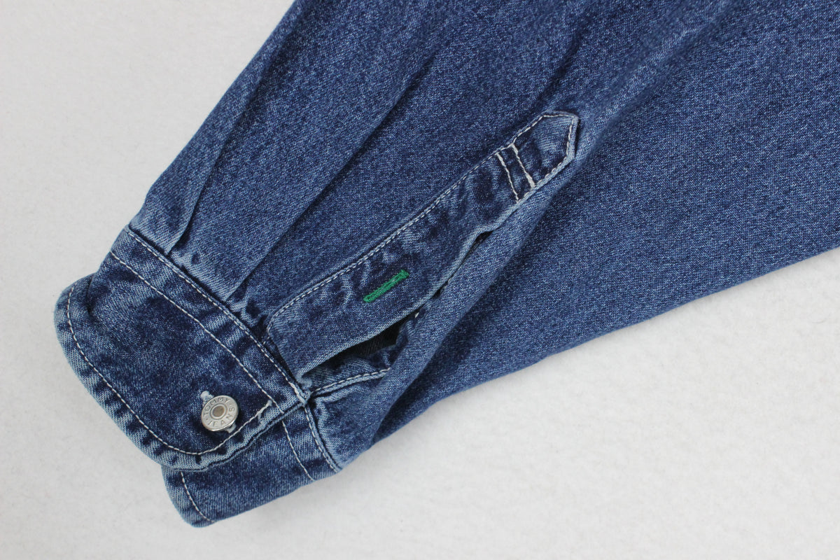 Mens Denim Shirt Long Sleeve Cotton