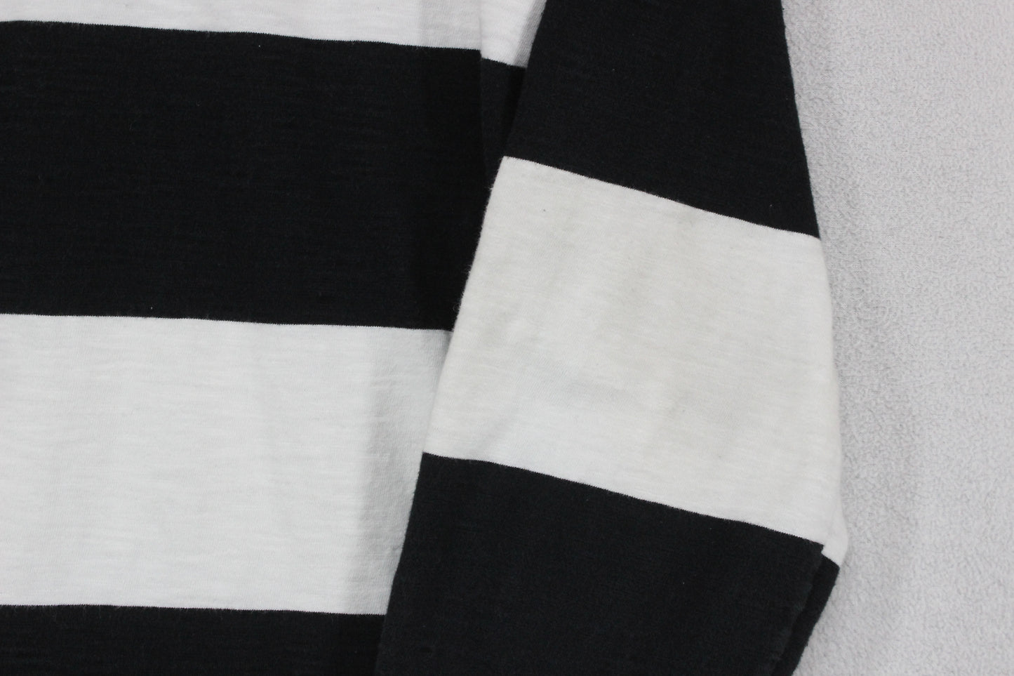 Mens Spell Out Sweatshirt Striped Crew Neck