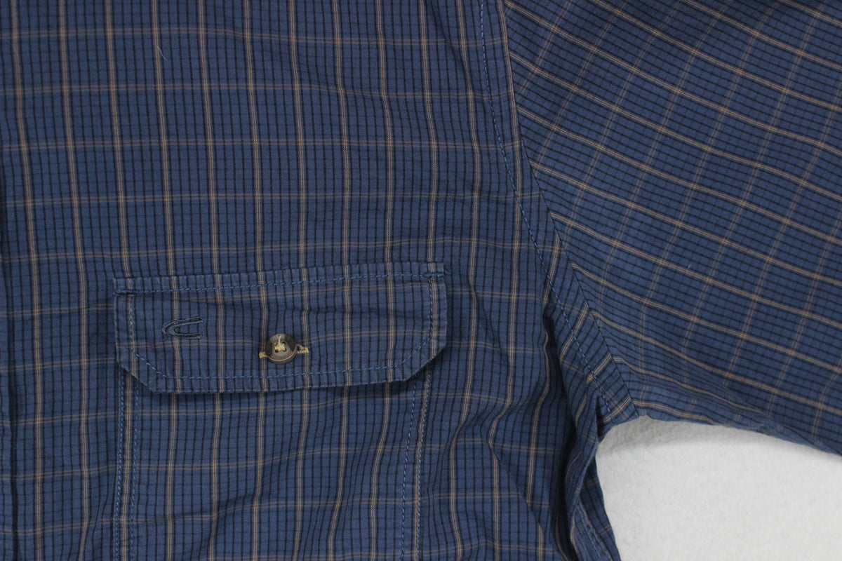 Mens Plaid Shirt Button Up Long Sleeve