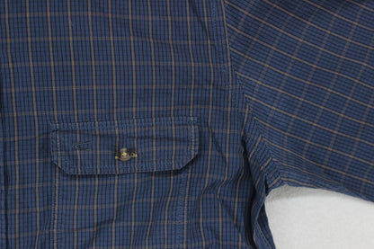 Mens Plaid Shirt Button Up Long Sleeve