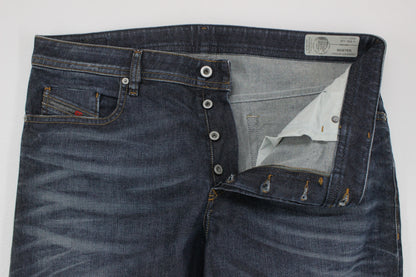 Mens Buster Jeans Regular Slim Tapered Denim