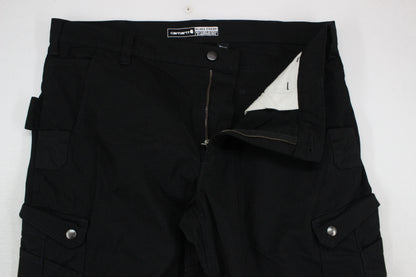 Mens Cargo Trousers Relaxed Straight Utility Workwear