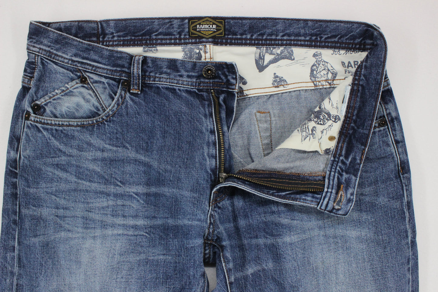 Mens Jeans Regular Fit Zip Fly