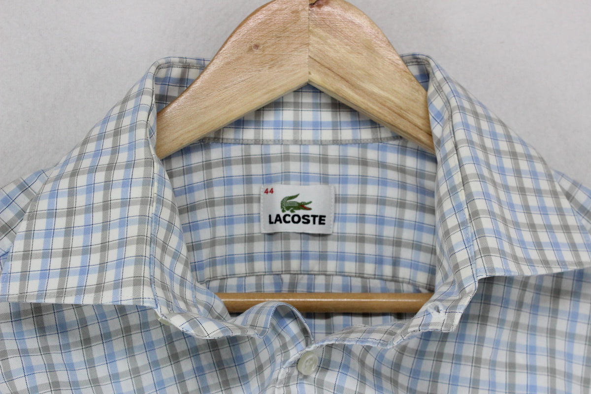 Mens Check Shirt Long Sleeve Button Up Cotton