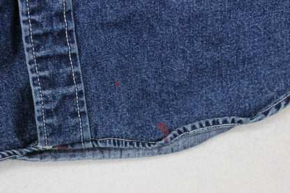 Mens Denim Shirt Long Sleeve Cotton