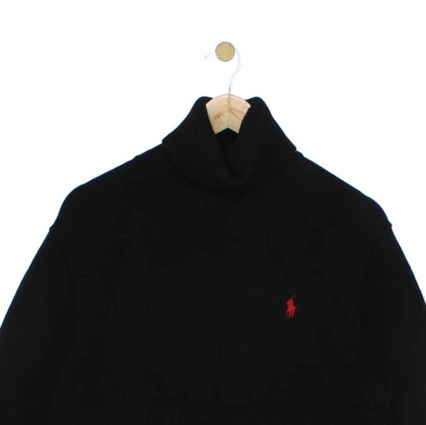 Mens Roll Neck Jumper Knit Pullover