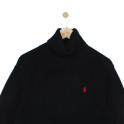 Mens Roll Neck Jumper Knit Pullover
