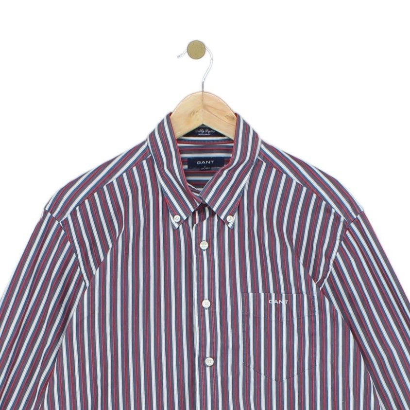 Mens Striped Shirt Button Up Long Sleeve