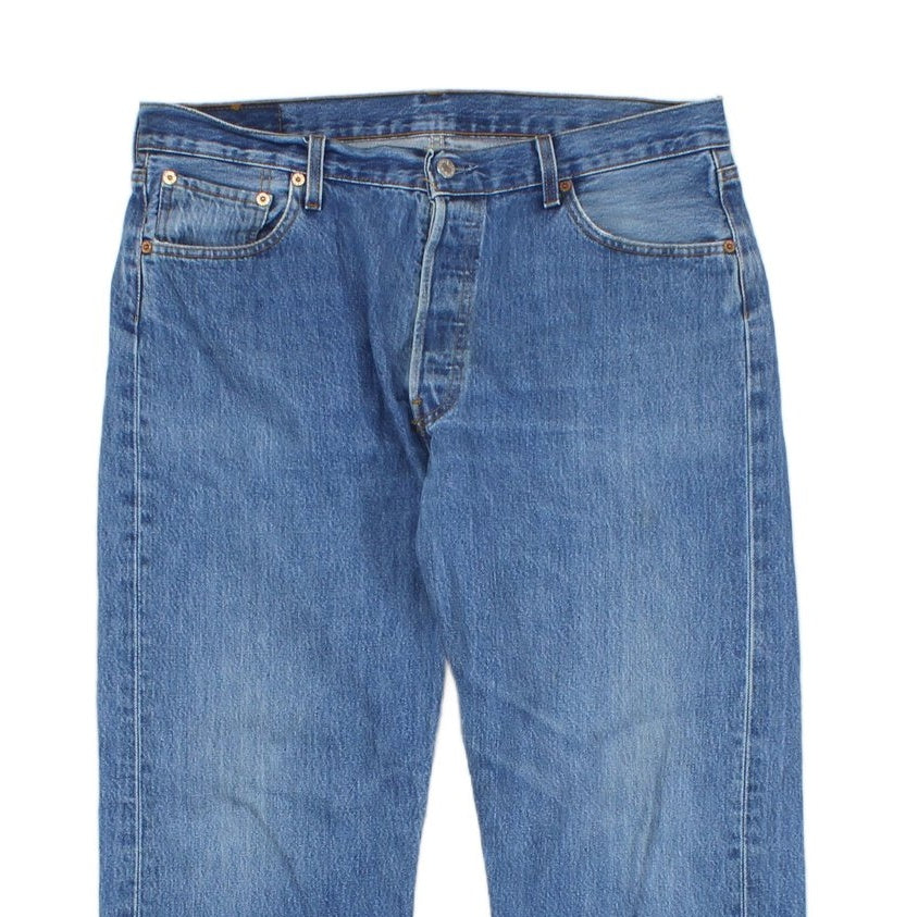 Mens 501 Jeans Classic Fit Straight Leg Denim Cotton