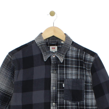 Mens Plaid Shirt Slim Fit Long Sleeve Button Up