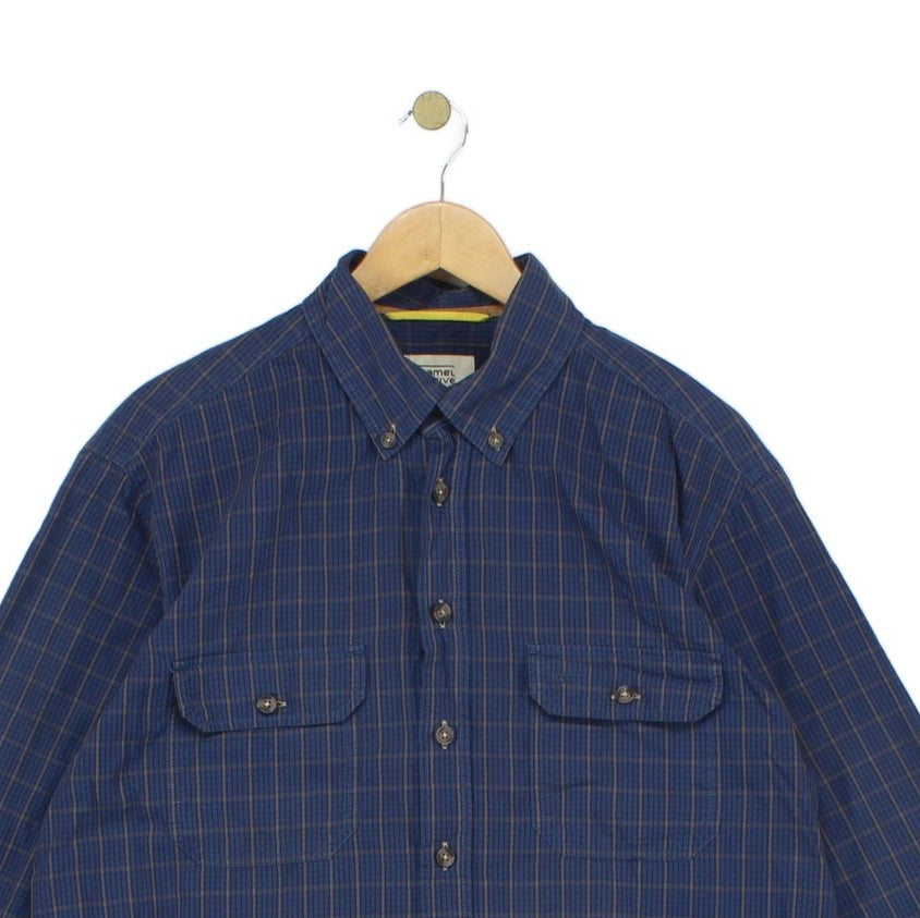 Mens Plaid Shirt Button Up Long Sleeve