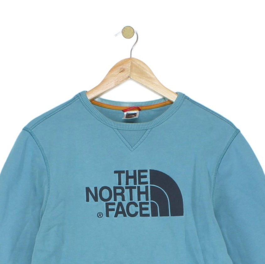 Mens Spell Out Sweatshirt Embroidered Crew Neck