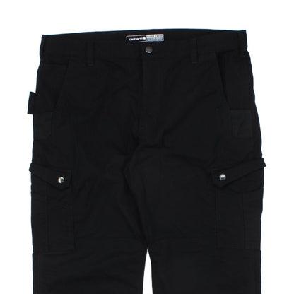 Mens Cargo Trousers Relaxed Straight Utility Workwear