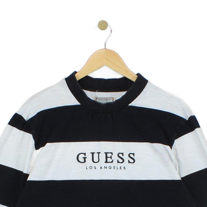 Mens Spell Out Sweatshirt Striped Crew Neck