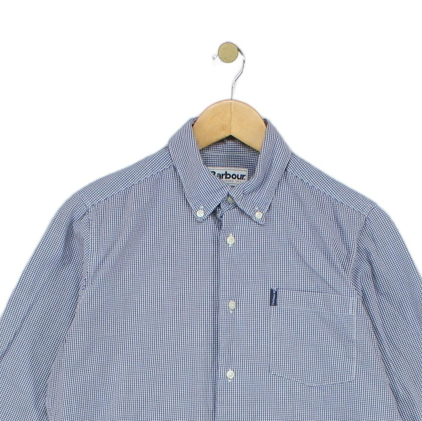 Mens Check Shirt Tailored Button Up Long Sleeve