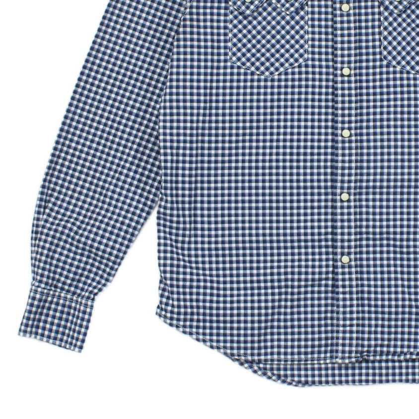 Mens Plaid Shirt Slim Fit Snap Check Long Sleeve