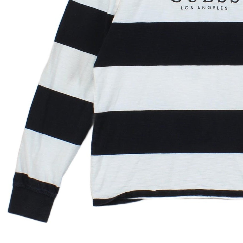 Mens Spell Out Sweatshirt Striped Crew Neck