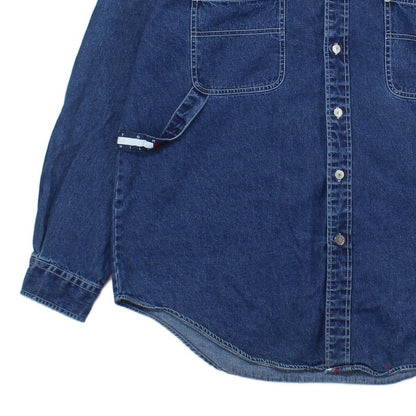Mens Denim Shirt Long Sleeve Cotton